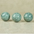 thumbnail image 2 of Cambria Aqua Marbled Orbs Sphere Balls 4 inches diameter for Centerpiece Bowl and Tray Displays Set of Three Orbs Only, 2 of 4