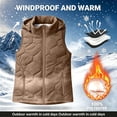 thumbnail image 2 of hoksml Women's Hooded Quilted Vest Full Zip Sleeveless Padded Warm Lightweight Gilet for Outdoor Travel Daily Casual Comfort, 2 of 8