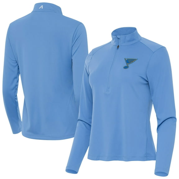 Women's Antigua Blue St. Louis Blues Tribute Half-Zip Pullover