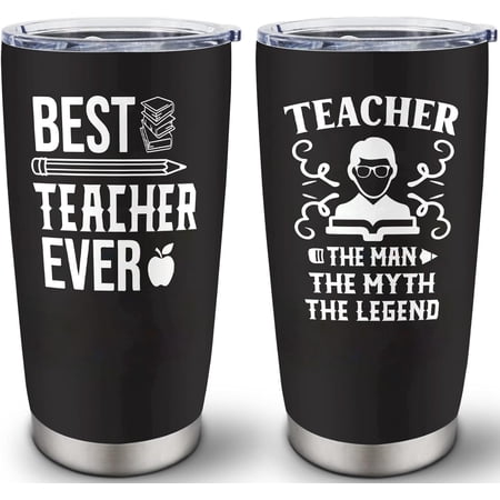 Male Teacher Gifts Teacher Gifts for Men Teacher Appreciation Gift Best Teacher Ever Gift Funny Gifts for Teachers 20 oz Stainless Steel Tumbler