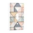 thumbnail image 2 of Yayeee Toggle Light Switch Wall Plate 1-Gang 4.5"x2.7" Home Decorative Outlet Cover, Pink Geometric, 2 of 7