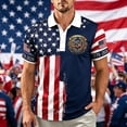 thumbnail image 7 of LTTVQM 250th Anniversary USA Shirt Mens Short Sleeve Flag T-Shirt American Patriotic 1776-2026 Crew Neck Pullover 4th of July Tops Navy 2XL, 7 of 7
