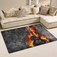 thumbnail image 2 of Coolnut Lightweight Soft Area Rugs 31x20 Inch, Vintage Guitat with Fire Floor Mat Doormat for for Rooms Entrance Hardwood Floor Living Room Nursery Rugs, 2 of 6