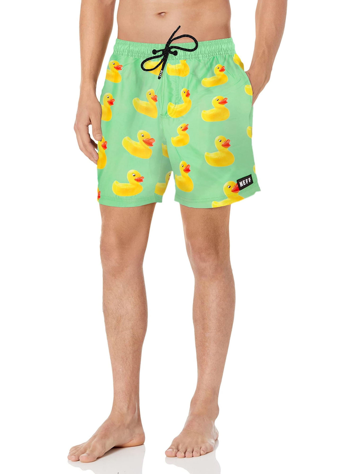 NEFF Men's Daily Green Ducky Hot Tub Board Shorts for Swimming