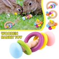 thumbnail image 2 of Wooden Rabbit Toy Safe Eco-Friendly Rabbit Toys Bite-Resistant Guinea,, 2 of 8
