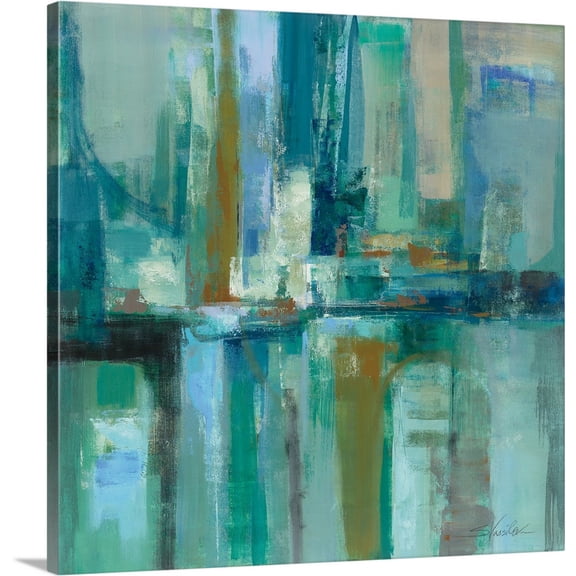 Great BIG Canvas | "A Walk in the Rain" Canvas Wall Art - 24x24