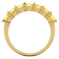 thumbnail image 5 of 2.03 ct Brilliant Princess Cut Simulated Yellow Diamond 14k Yellow Gold Eternity Band SZ 4.25, 5 of 6