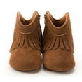 thumbnail image 6 of Baby Girls and Boys Crib Fleece Sherpa Snap Booties with Slip-Resistant Soles for Infant and Toddler, 0-18 Months Coffee 12-18 Months, 6 of 7