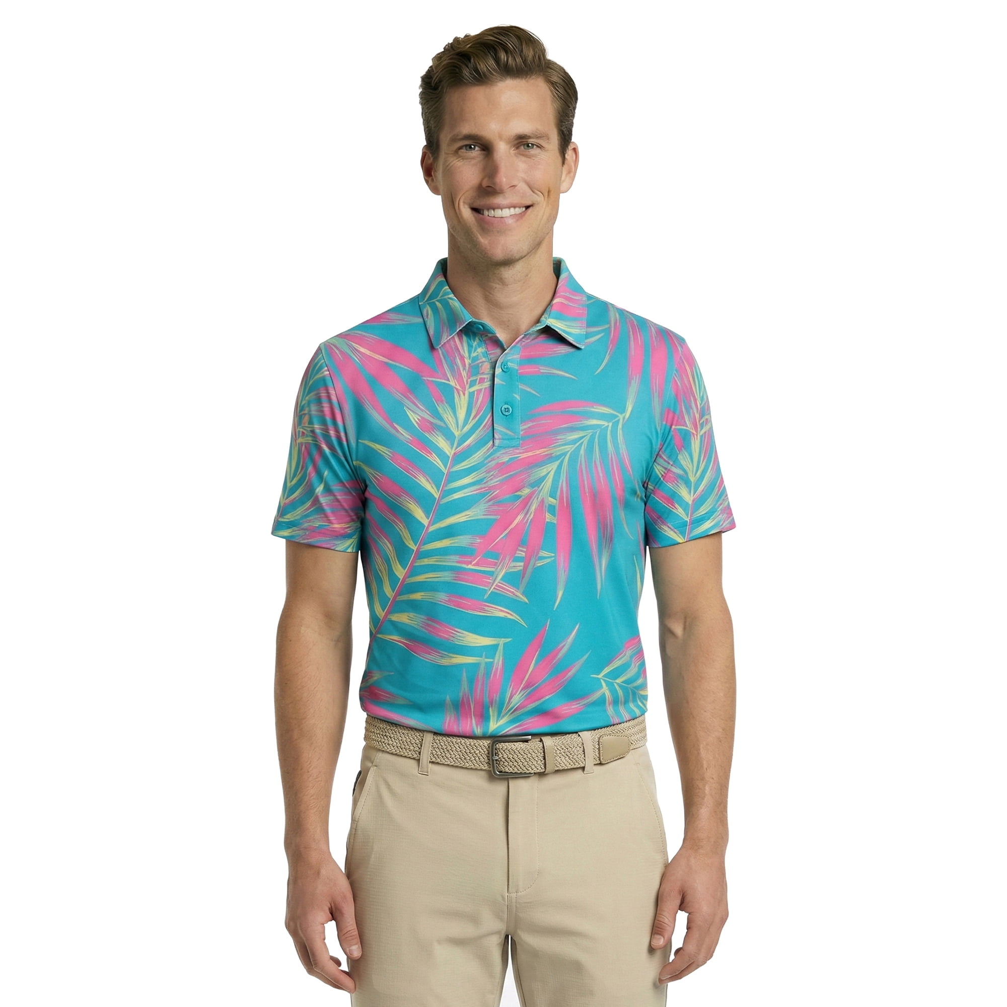 Birdie Bound Men's and Big & Tall Men's Print Polo Golf Shirt, Sizes XS-4XLT