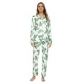 thumbnail image 1 of MintLimit Women's Floral Long Sleeve V-neck Button Down Pocket Shirt and Pants Pyjamas Sleepwear Lounge Pajamas, 1 of 4
