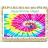 Tie Dye Hippie Personalized Edible Cake Image Party Topper Decoration 1/4 Sheet p11