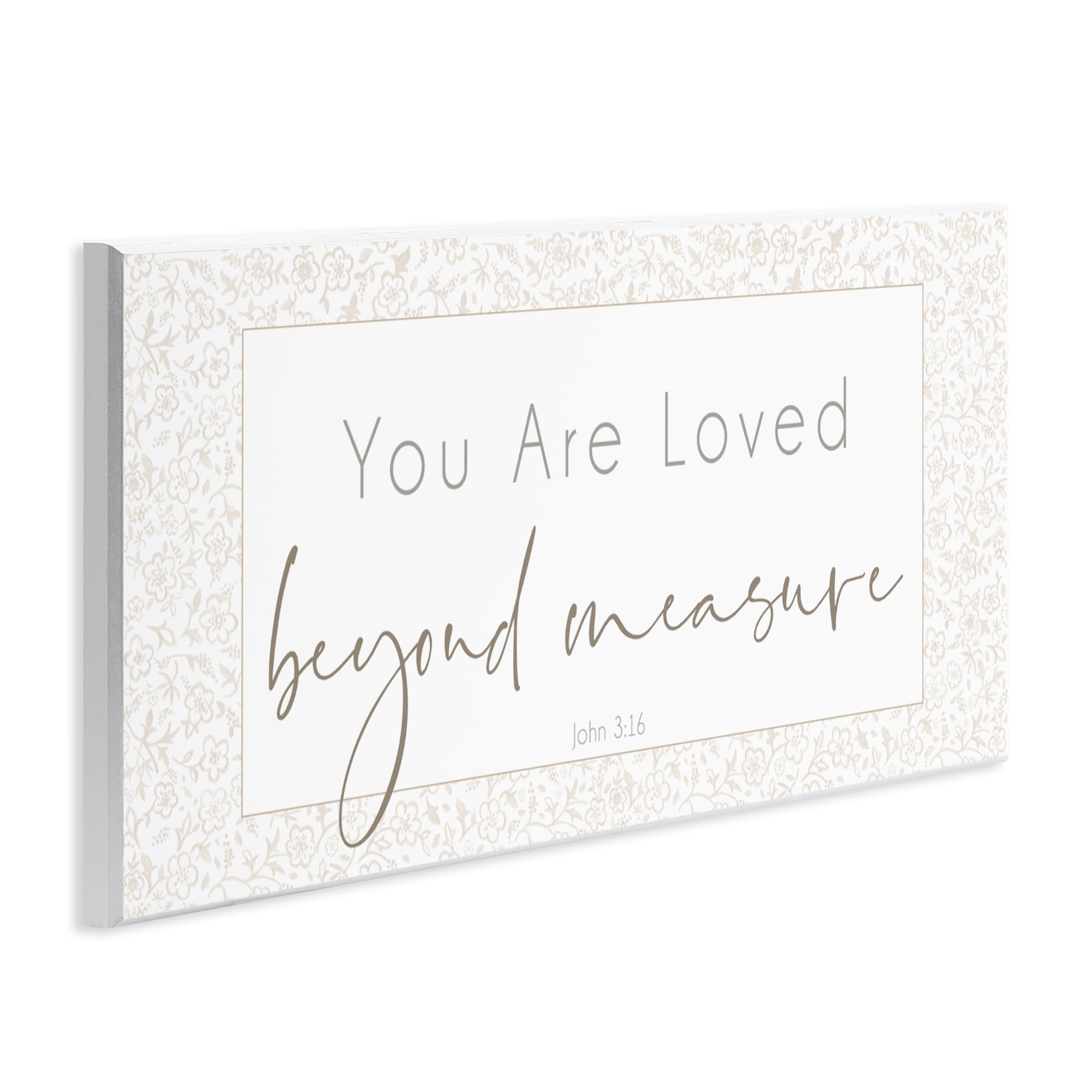 Stupell Industries Minimal Loved Beyond Measure Wall Plaque Art, design by Janice Gaynor