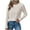 Khaki, variant on TKLPEHG Long Sleeve Eyelet Shirts for Women Ladies Fall Tops Casual Crew Neck Basic Shirts Loose Fit Comfy Tops (Black,L)