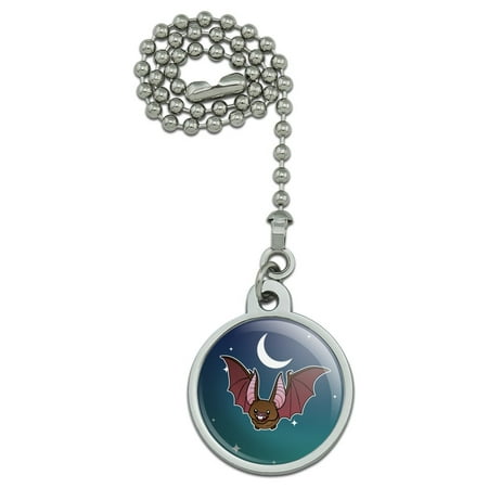 

Cute Bat Cartoon Flying at Night Ceiling Fan and Light Pull Chain