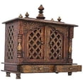 thumbnail image 4 of Devyom Ethnic Handcrafted Wooden Temple 21” Pooja Mandir MDF Figurine & Knick-Knack, 4 of 4
