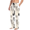thumbnail image 2 of FORMRS Mens Pajama Pants with Pockets Soft Cotton Sleepwear Lounge Bottoms, Sizes S-2XL, Beige Cute Cats, 2 of 7