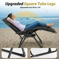 thumbnail image 4 of LIFERECORD Zero Gravity Chair, Patio Folding Recliner with Removable Cushion Portable Reclining Chairs with Cup Holder Trays for Outdoor, Black, 4 of 10