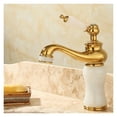 thumbnail image 7 of Bathroom Faucet Brass and Jade faucet Bathroom Basin faucet Sink Mixer Tap Gold Sink Faucet Bath Basin Sink Faucet, 7 of 7