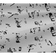 thumbnail image 5 of oneOone Cotton Jersey White Fabric Abstracts Craft Projects Decor Fabric Printed By The Yard 58 Inch Wide, 5 of 5