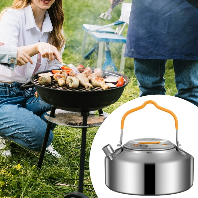 Stainless Steel Camp Fire Kettle, Camping Tea Kettle