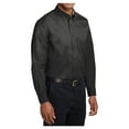 thumbnail image 4 of Yellow Rooster Men's Tall Long Sleeve Easy Care Shirt Black/ Light Stone Large Tall, 4 of 6