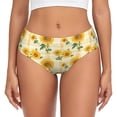 thumbnail image 1 of Fotbe Yellow White Plaid Sunflower Calzones Estampados para Mujer – Ropa Interior de Algodón, Cómoda, Suave y Elástica-X-Large, 1 of 6