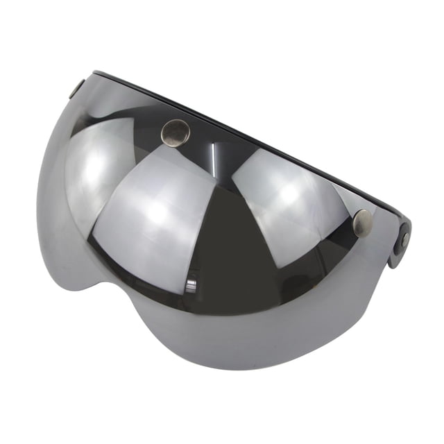 Lente de visera abatible hacia abajo para cascos de motocicleta broches, instalación simple, compacta y ligera Plata