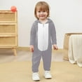 thumbnail image 5 of SwiftWear Christmas Matching Family Pajamas Set Festive Onesie with Animal Ears Hood, Xmas Theme Fleece Loungewear Pjs for Home Celebration (Gray), 5 of 6