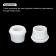 thumbnail image 4 of Uxcell 6.4mm x 10.3mm Mount Dia 8mm White Rubber Wiring Grommets Ring Cable Protector 50 PCS, 4 of 5