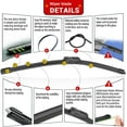 thumbnail image 3 of HAHDAXIA RAINTOK Windshield Wiper Blade Set Replacement for 2016-2021 Toyota Prius Original Equipment Replacement Front Rear Wiper Blades-28"/16"/16" (Set of 3) Top Lock, 3 of 7