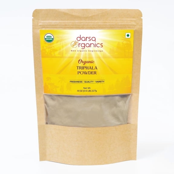 Darsa Organics Triphala Powder USDA Organic Blend Detox Gut Health 8 oz