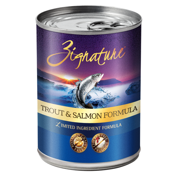 Zignature Trout & Salmon Formula Wet Dog Food, 13 Oz, 12 Count