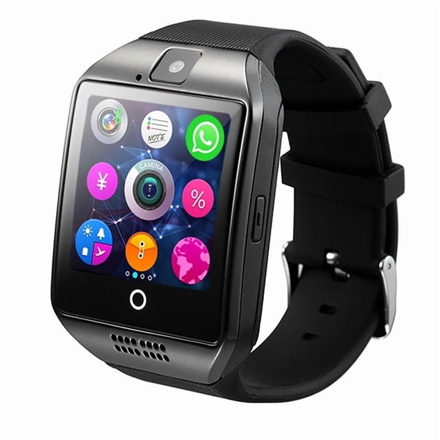 Teléfono con cámara Bluetooth Smartwatch negro