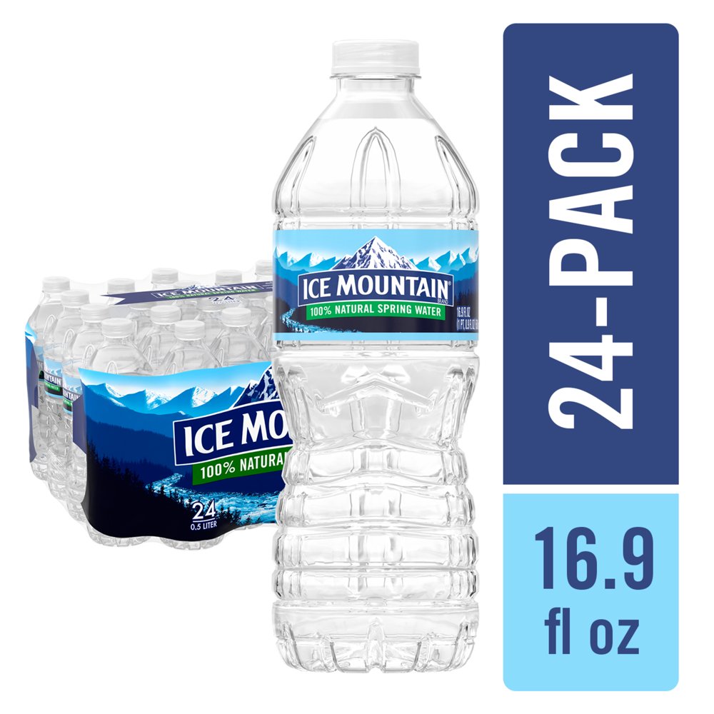 ICE MOUNTAIN Brand 100 Natural Spring Water, 16.9ounce bottles (Pack