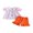 Orange, variant on BemeyourBBs Toddler Baby Girl Halloween Outfit Baby Girls Summer Fall Clothes 12 18 24 Months 2 3 4 5 Years Cute Ghost Embroidery Puff Short Sleeve Doll Collar Plaid Shirt and Ruffled Shorts Set