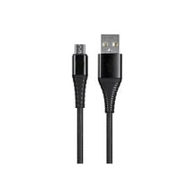 Monoprice USB 2.0 Micro B to Type A Charge & Sync Cable - 1.5 Feet - Black | Nylon-Braid, Durable, - AtlasFlex Series