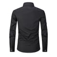 thumbnail image 5 of TANSILING Men's French Cuff Shirt Formal Pleated Long Sleeve Dress Shirt with Cufflinks, 5 of 7