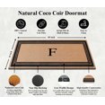 thumbnail image 3 of A1HC Natural Coir Flock Monogrammed Door Mat for Front Door, 30x60, Anti-Shed Treated Durable Doormat Outdoor Entrance, Heavy Duty, Thin Profile, Easy to Clean, Long Lasting, Front Door Entry Doormat, 3 of 6