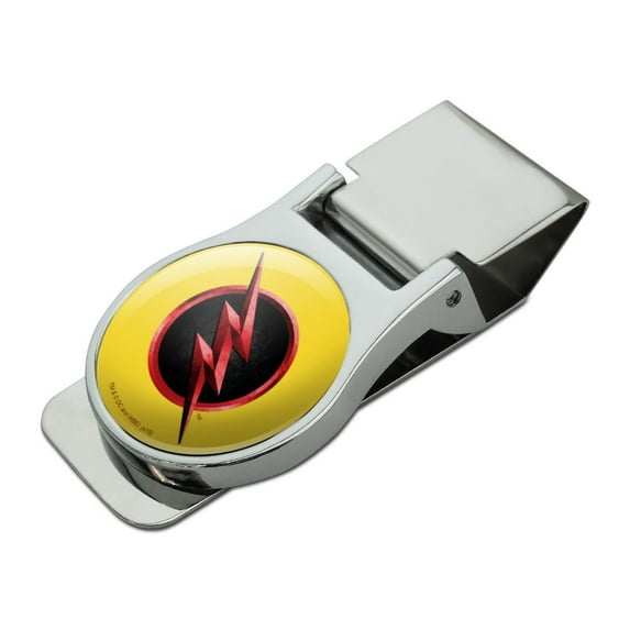 The Flash TV Series Reverse Flash Logo Satin Chrome Plated Metal Money Clip