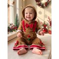thumbnail image 5 of RUINIXCW Toddler Baby Boy Girl Christmas Gingerbread Outfit Infant Baby Girls Boys Fall Winter Clothes Cute Gingerbread Man Long Sleeve Hoodie and Suspender Pants Set, 5 of 9