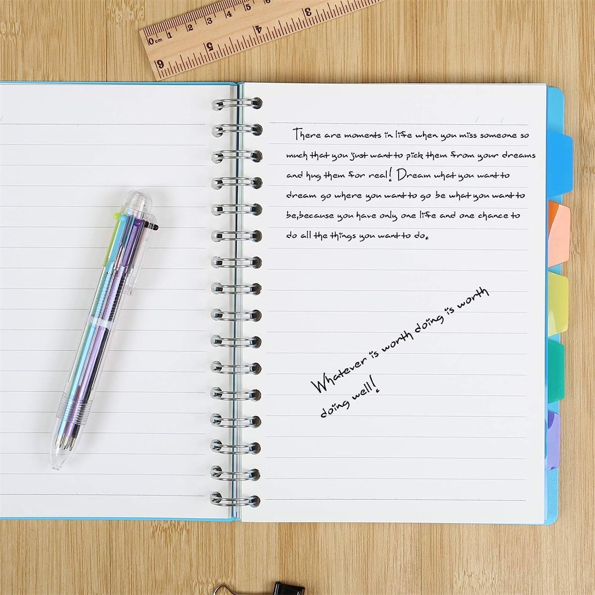 Bexikou Notebook, B5 Large 5 Subject Notebook, 240 Pages,College Notebooks , Thick Lined Journal Notebook for Women Men Work Office Writing