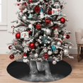 thumbnail image 5 of Sikiie Indian Elephant 30-48 inches {designName} Print Christmas Tree Skirt Snowman Xmas Tree Skirt with Edge Christmas Decorations for Holiday Party-48", 5 of 7