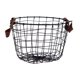 thumbnail image 5 of Cesta de alambre de metal con asas, cesta de almacenamiento multiusos para mantas y juguetes de dormitorio. 26 cm x 18 cm, 5 of 9