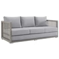 thumbnail image 6 of Modway Aura 3 Piece Outdoor Patio Wicker Rattan Set in Gray Gray by Modway, 6 of 8