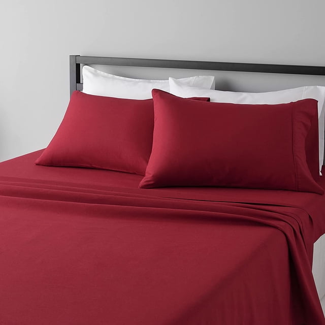 Lightweight Super Soft, Wrinkle-Free, Easy Care Microfiber 4-Piece Bed Sheet Set with 14-Inch Deep Pockets, Full, Bright White, Solid