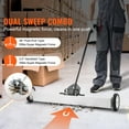 thumbnail image 2 of KFFKFF 36" Wheeled Magnetic Sweeper, 55 lbs Holding, Includes Telescoping Magnet Tool, Handle Adjusts, Ideal for Collecting Nails & Screws in Workshops, Garages, and Yards, 2 of 9