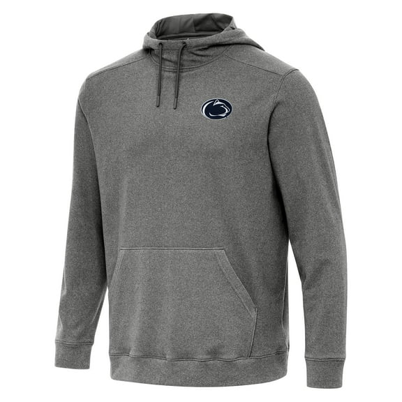 Men's Antigua Heather Black Penn State Nittany Lions Cloud Pullover Hoodie