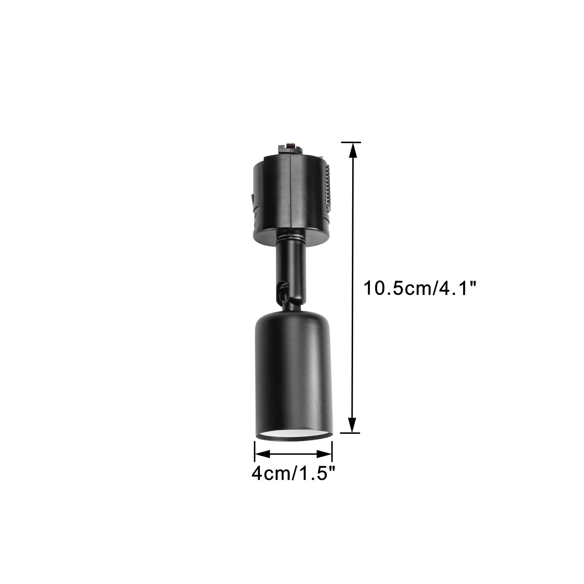 KAYYELAMP Set of Three Black Simple Track Light H-Type E26 Base Adjustable Angle Mini Track Head Lighting for Plants Shelf Kitchen Wall Painting Counter(No Bulb, Track)