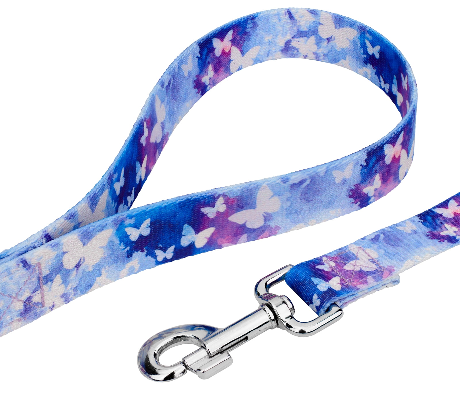 Country Brook Petz® Watercolor Butterflies Martingale Dog Collar and Leash, Large
