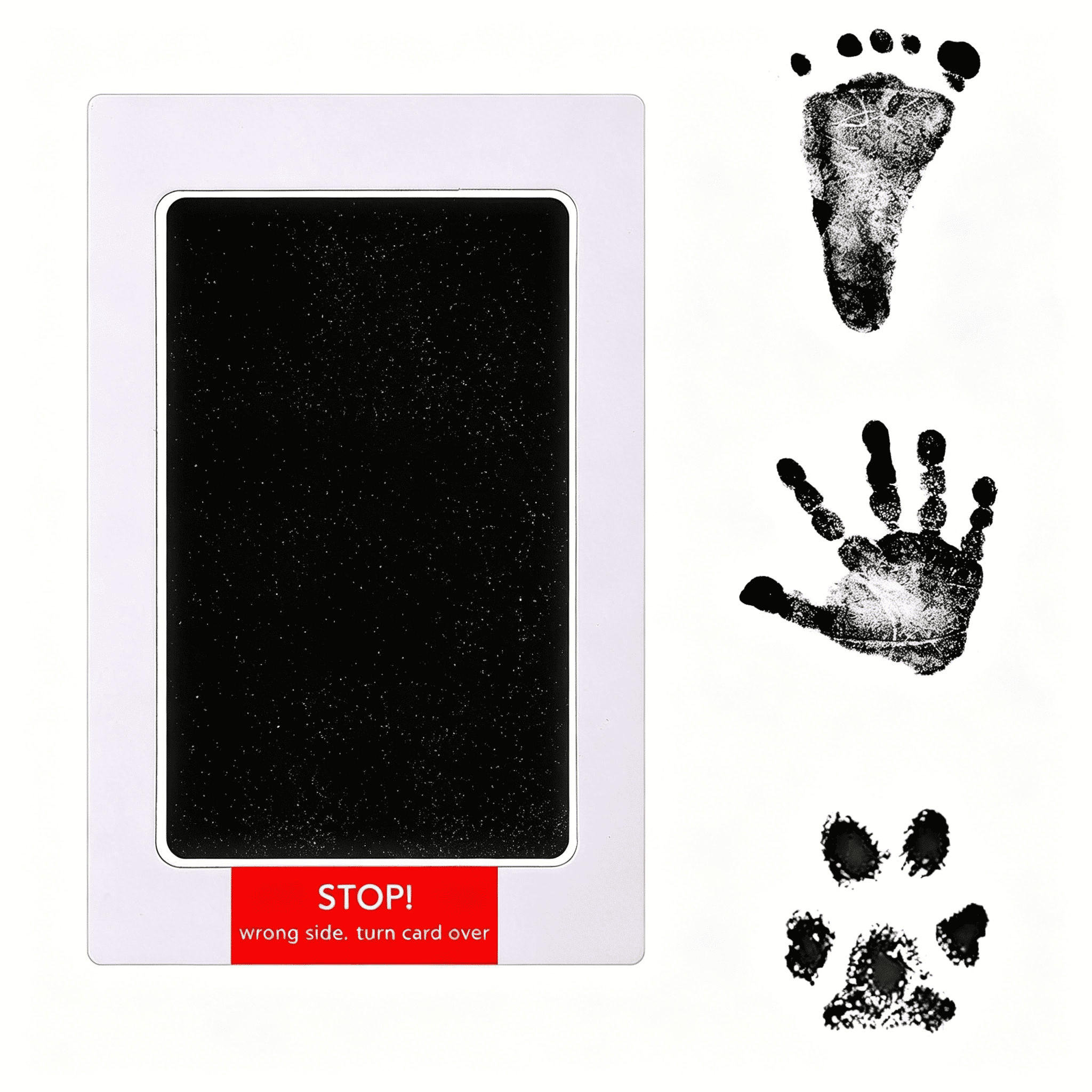 CCOCC 18 Pieces Baby Inkless Handprint and Footprint Kit 6 Safe Hand and Foot Ink Pad Clean Touch Dog Paw Print Stamp Kit and 12 Card for Newborn Registry Family Keepsake Baby Gift (Small)